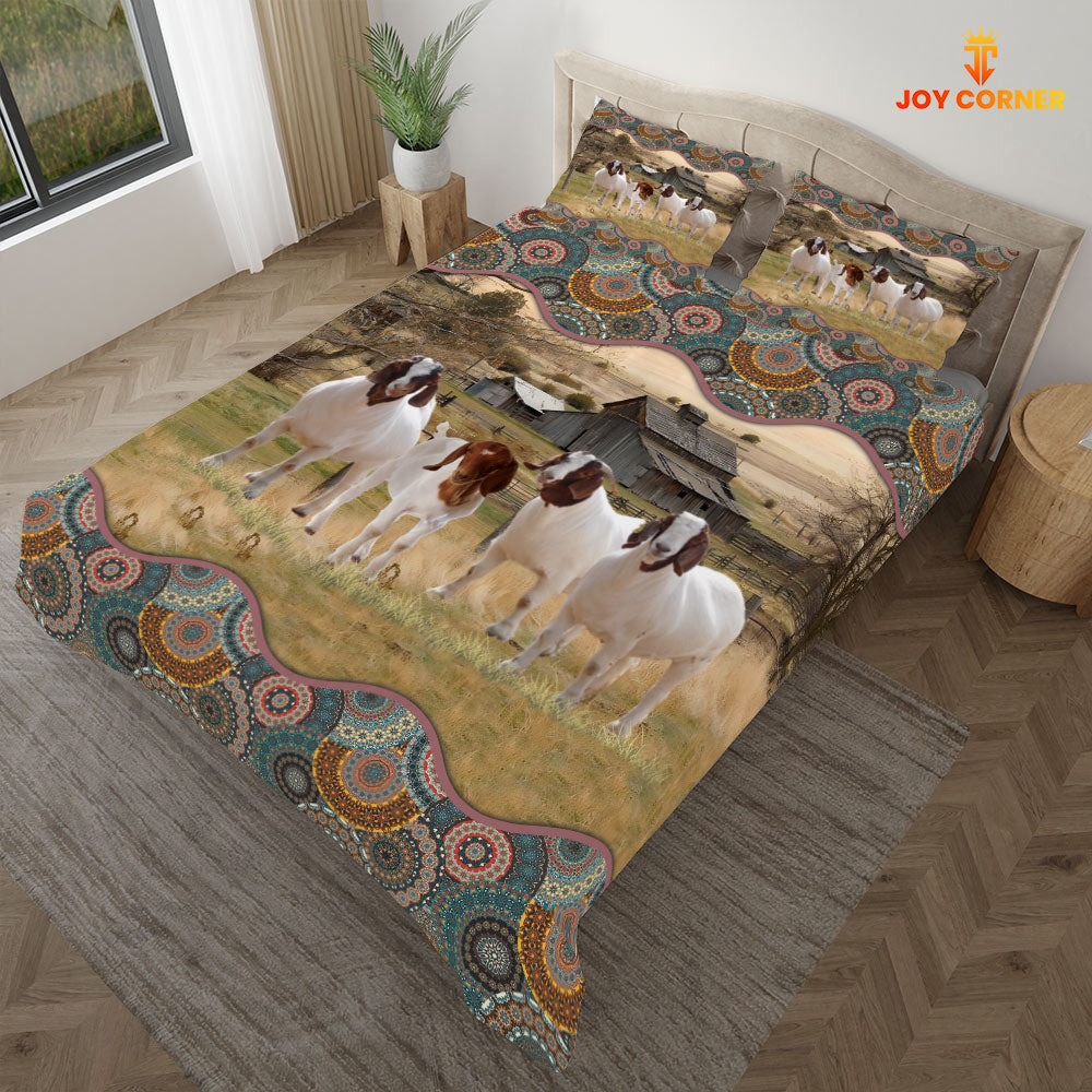 Boer Goat Vintage 3D Bedding Set