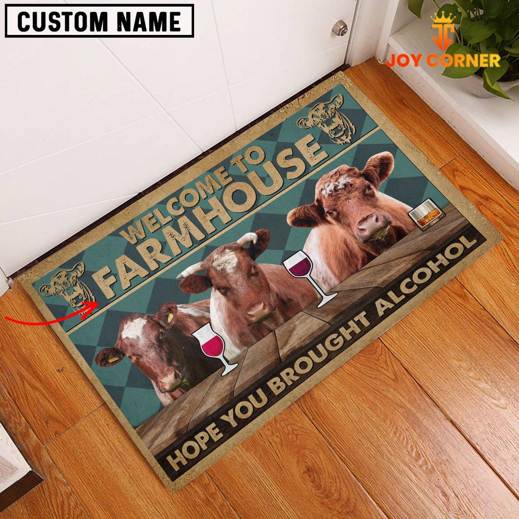 Shorthorn Hope You Bought Alcohol Custom Name Doormat
