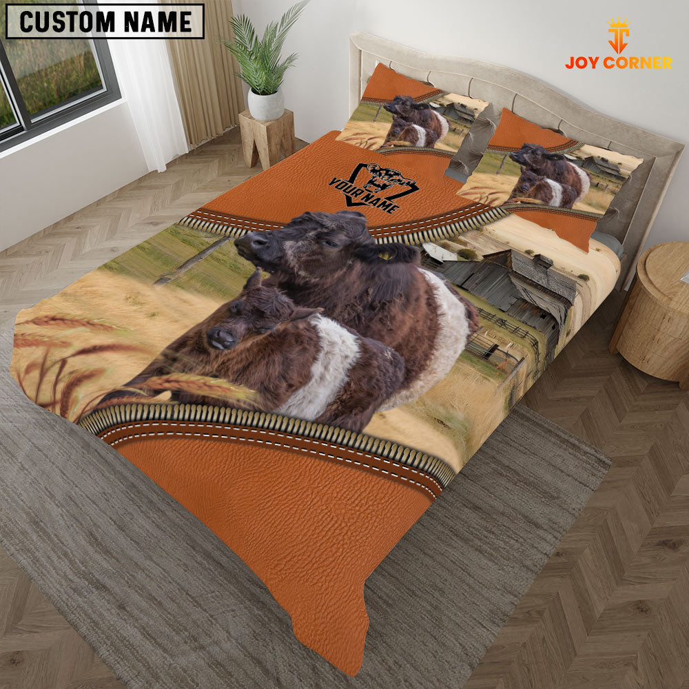 Belted Galloway On The Farm Customized Name 3D Bedding Set