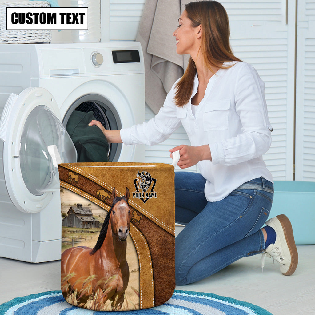 Horse Brown Custom Name Basket