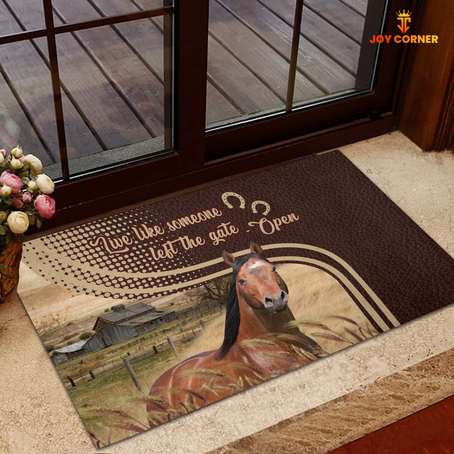 Horse Live Like Someone Left The Gate Open Doormat