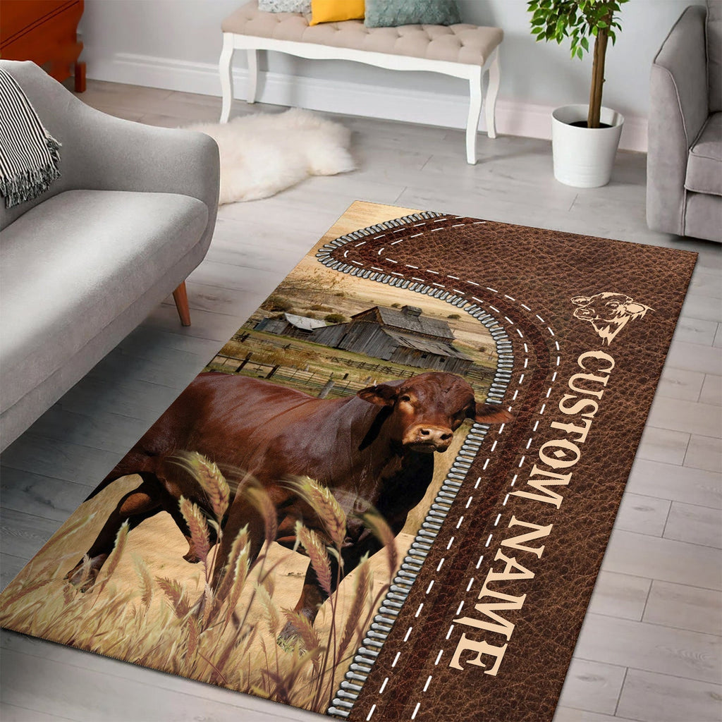 Beefmaster Farming Personalized Name 3D Rug