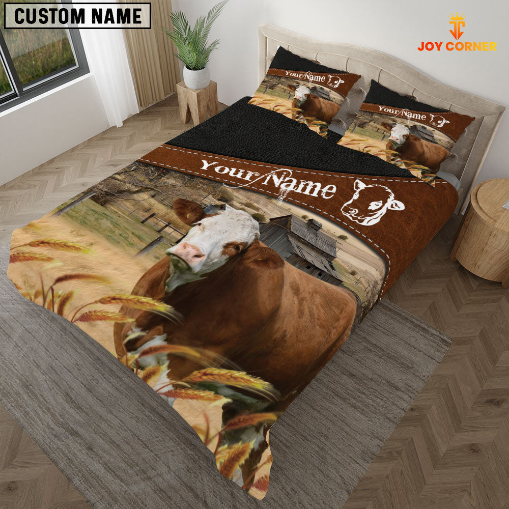 Simmental On The Field Customized Name 3D Bedding Set