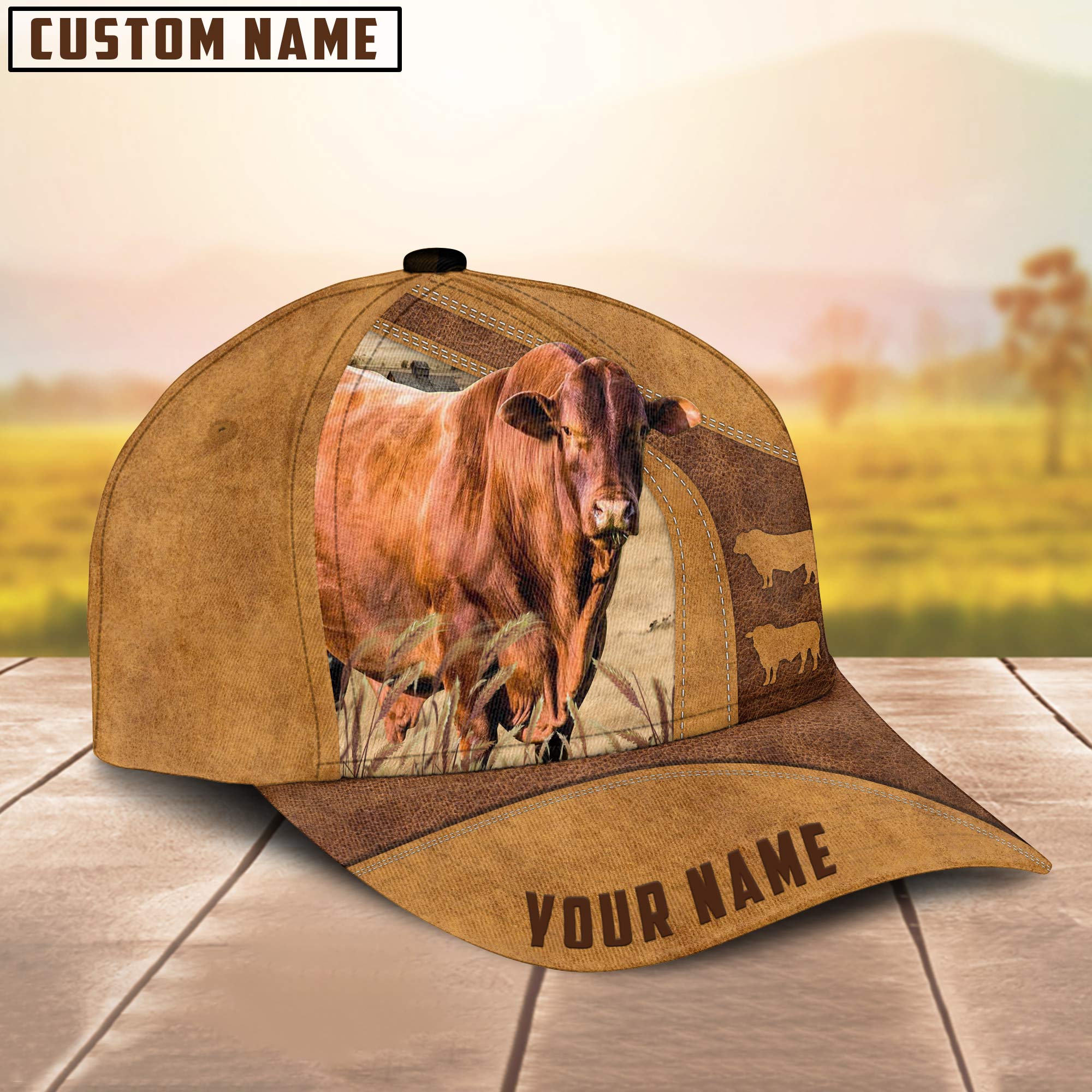 Personalized Name Santa Gertrudis Cattle Cap