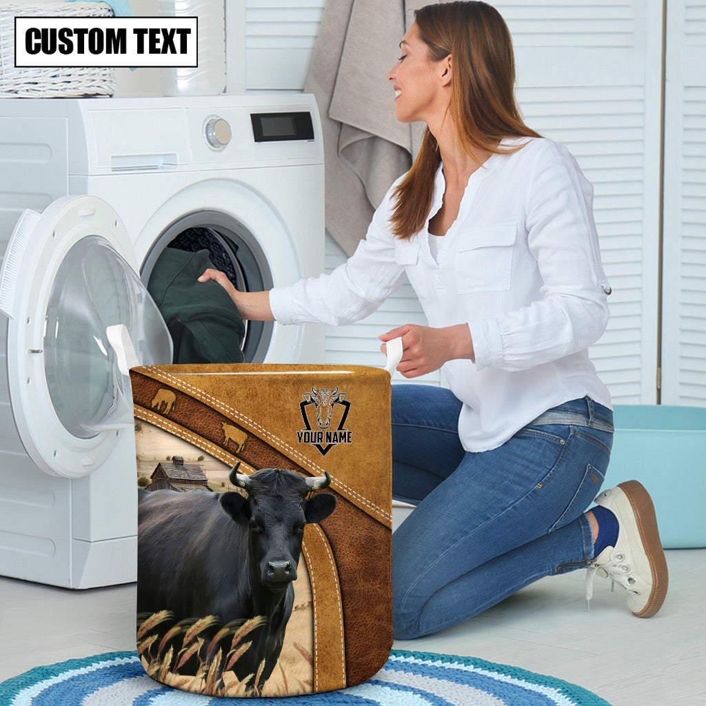 Dexter Cattle Brown Custom Name Basket