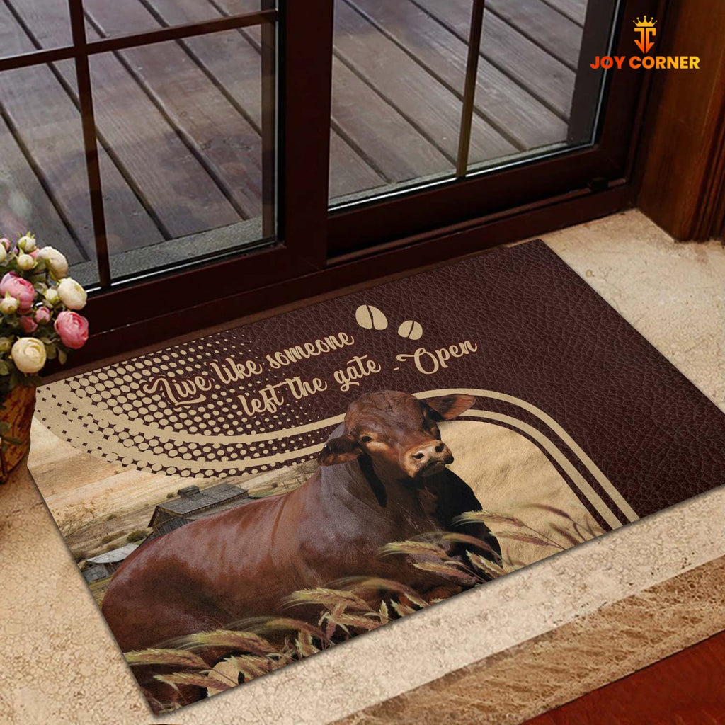 Beefmaster Live Like Someone Left The Gate Open Doormat