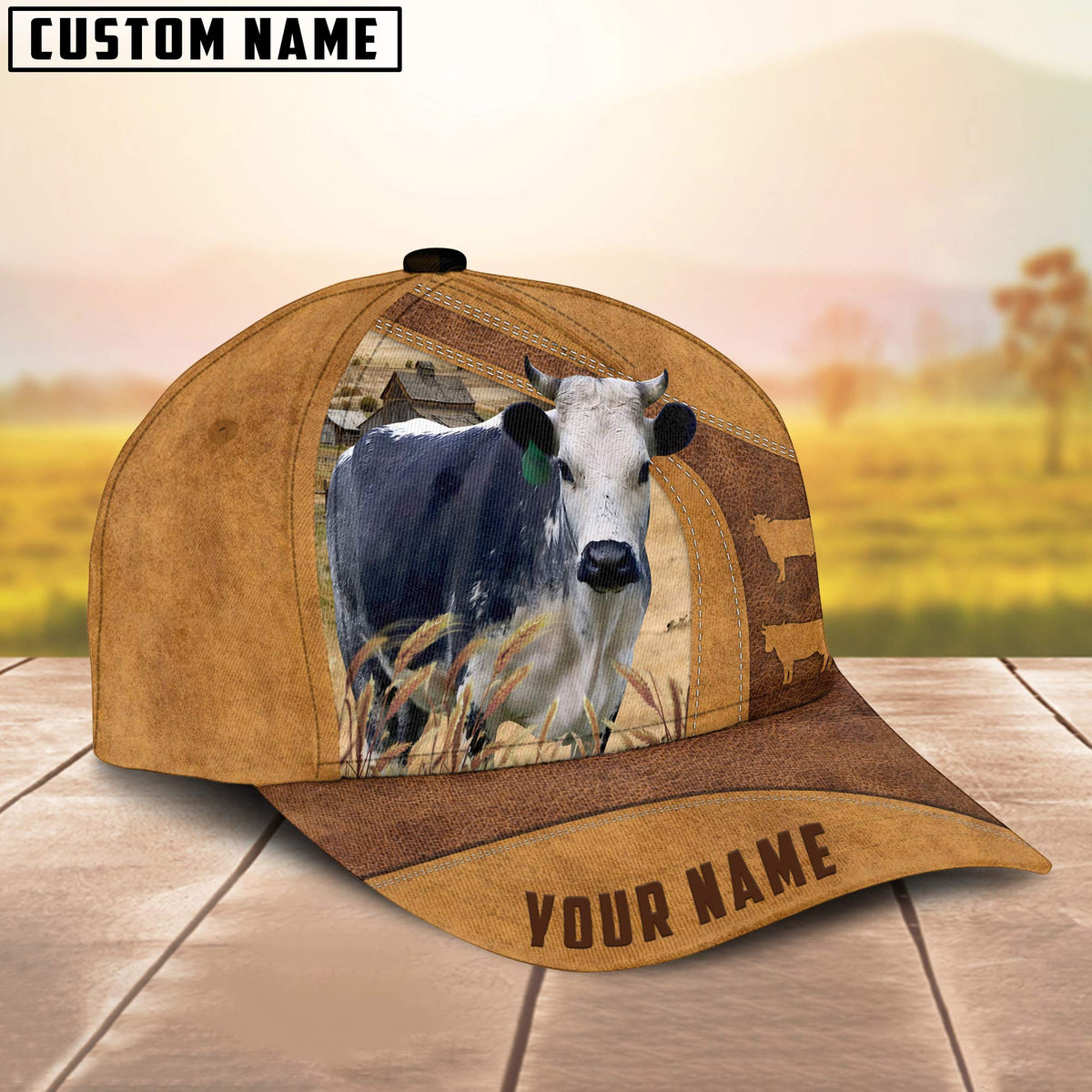 Linebacker Cattle Custom Name Retro Cap
