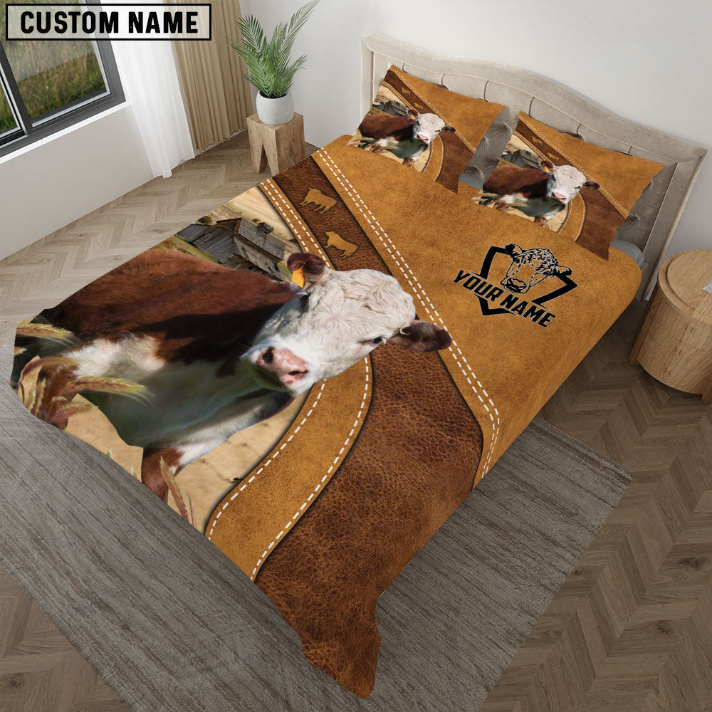 Hereford Cattle Customized Bedding set