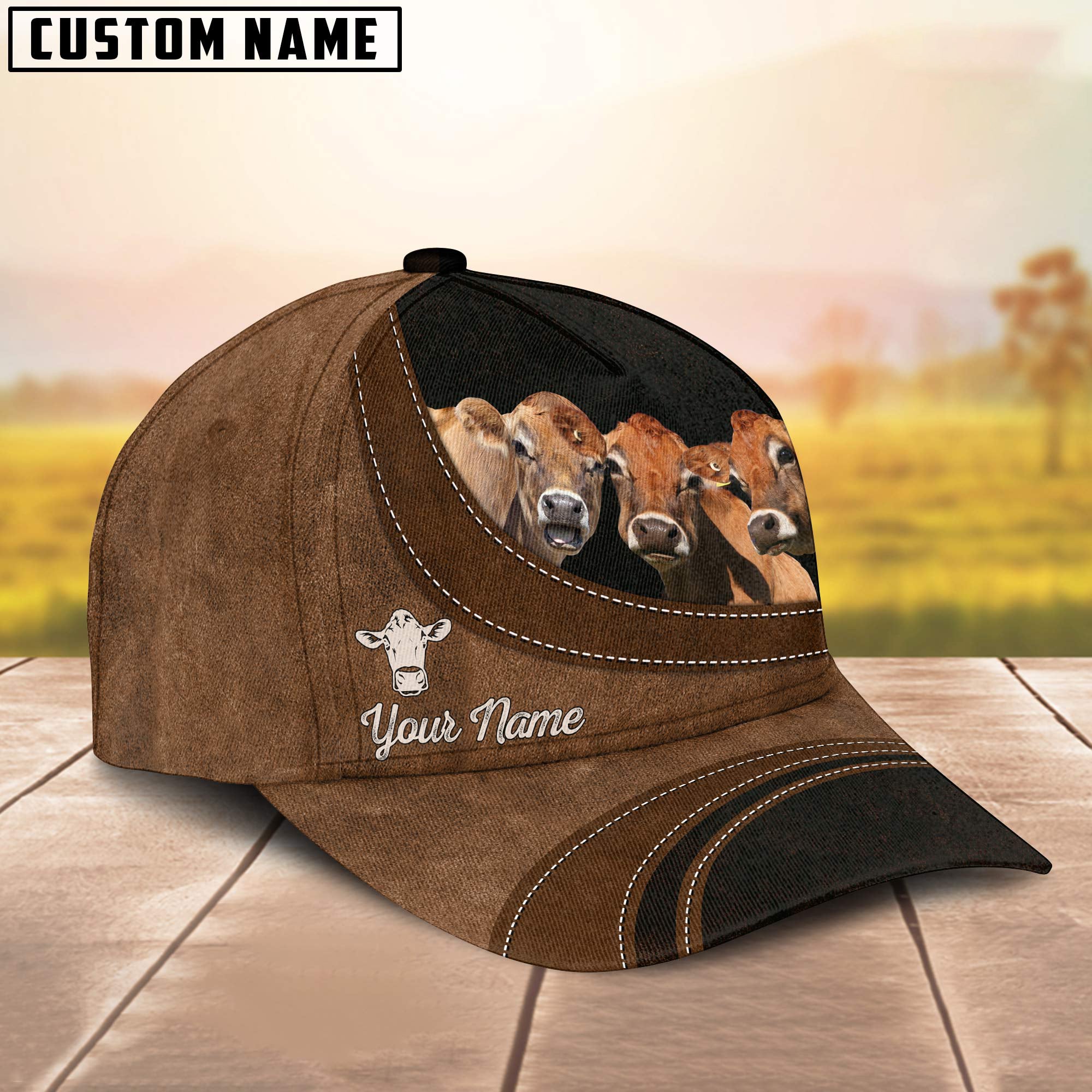 Jersey Farming Life Customized Name Cap