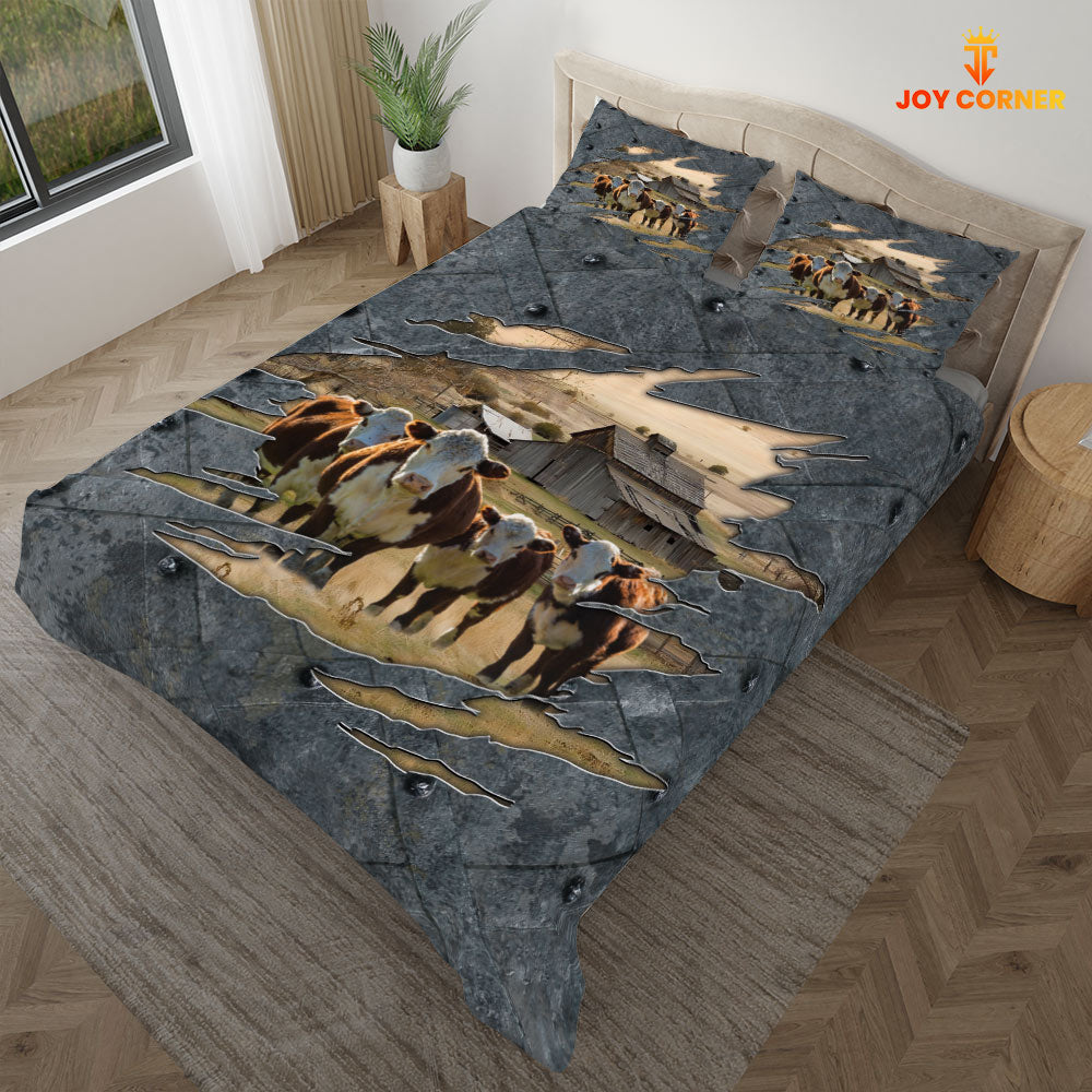 Hereford On The Farm Customized Name Bedding Set