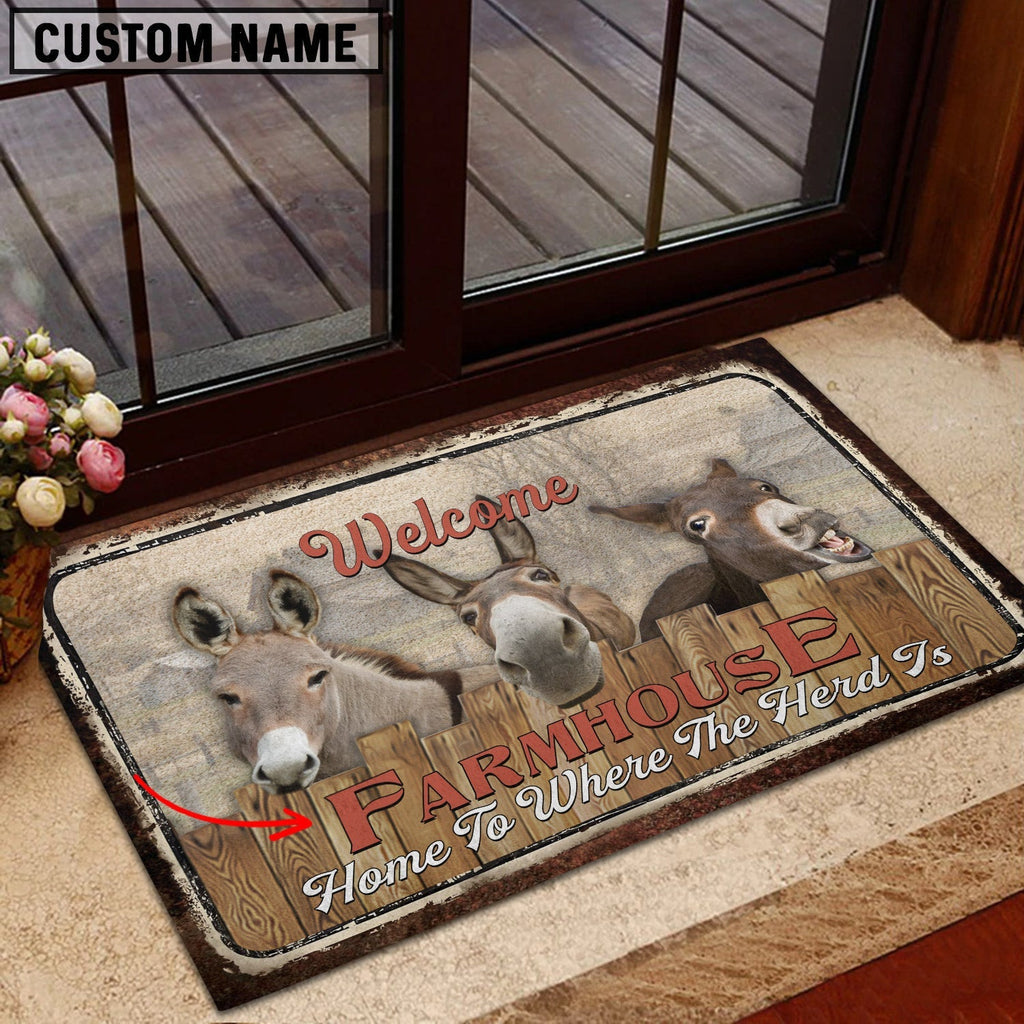 Donkey Personalized - Welcome  Doormat