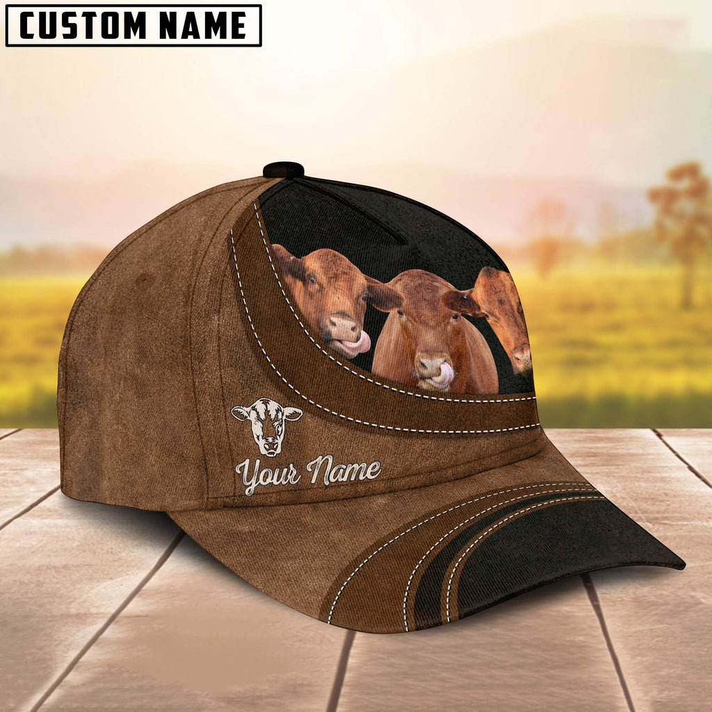 Red Angus Farming Life Customized Name Cap