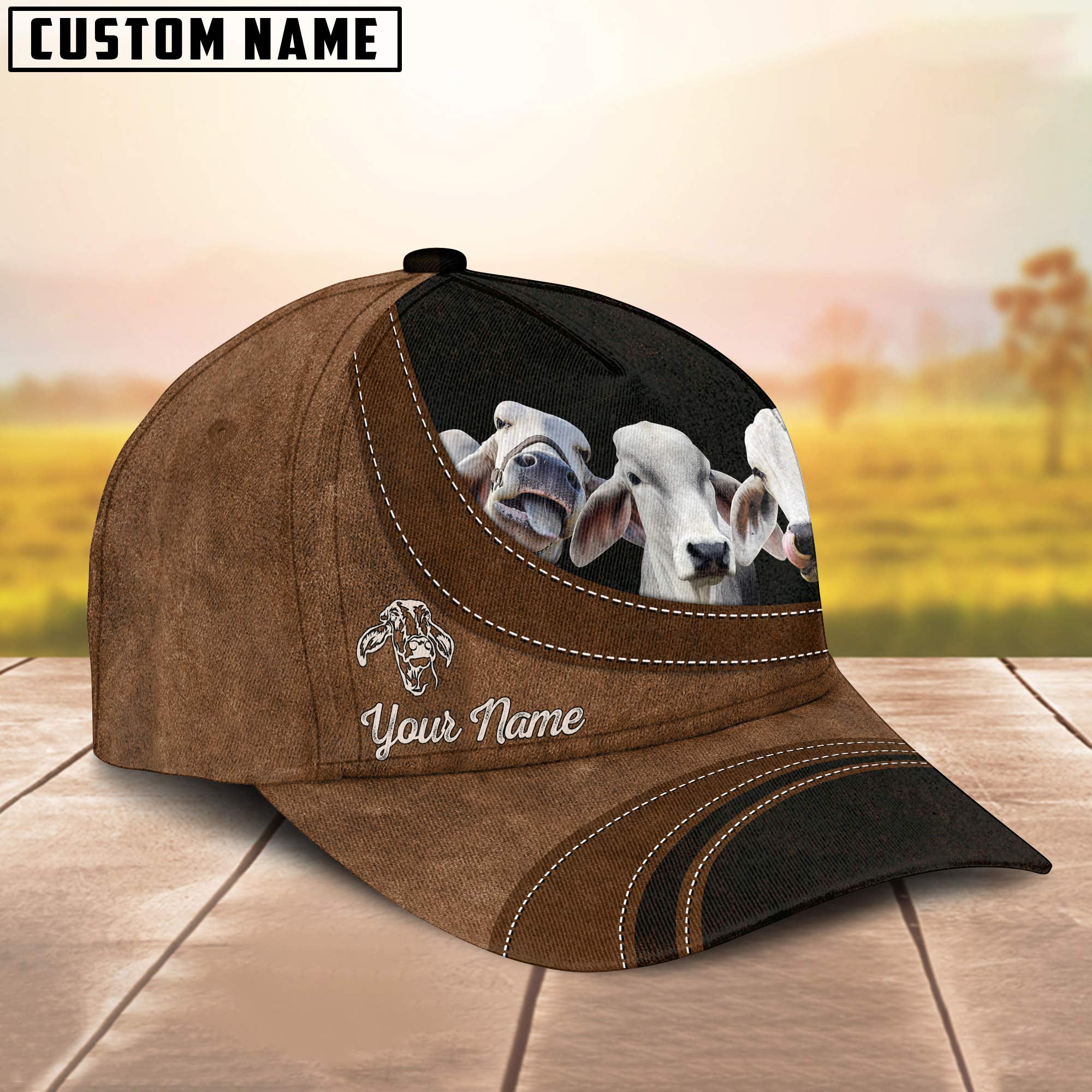 Brahman Farming Life Customized Name Cap
