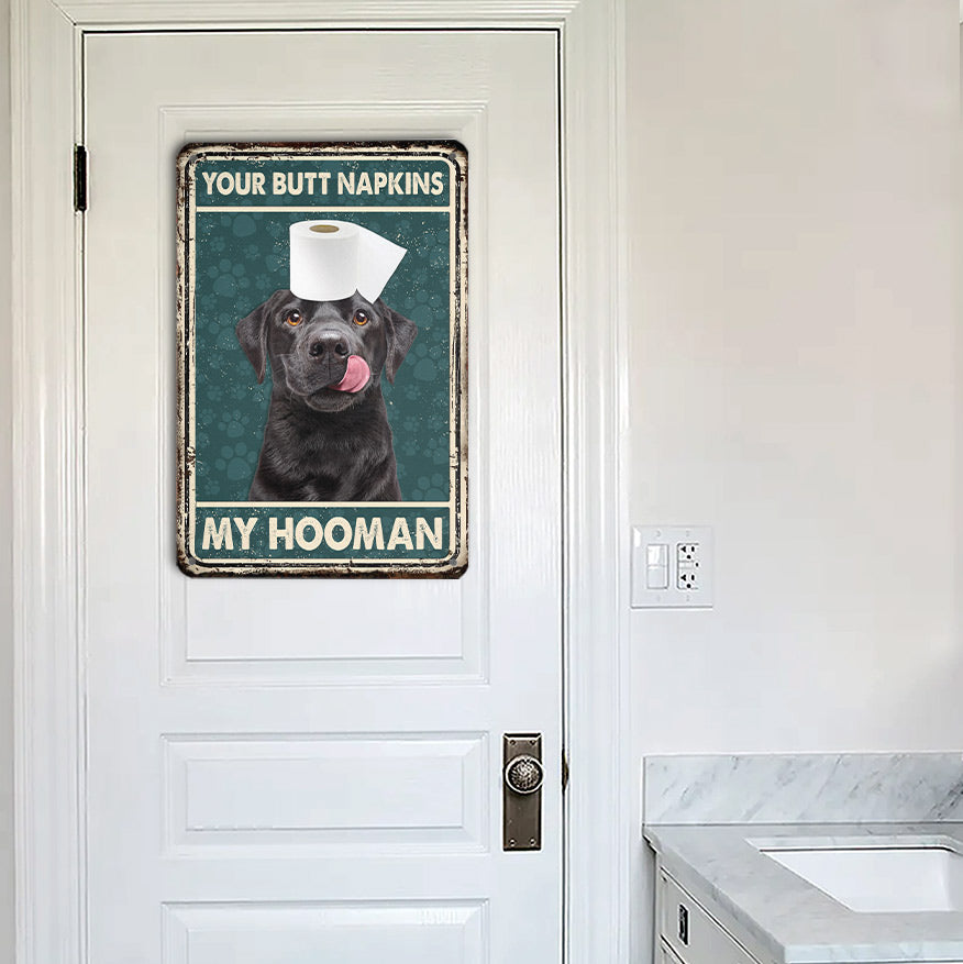 Black Labrador Retriever All Printed 3D Metal Sign