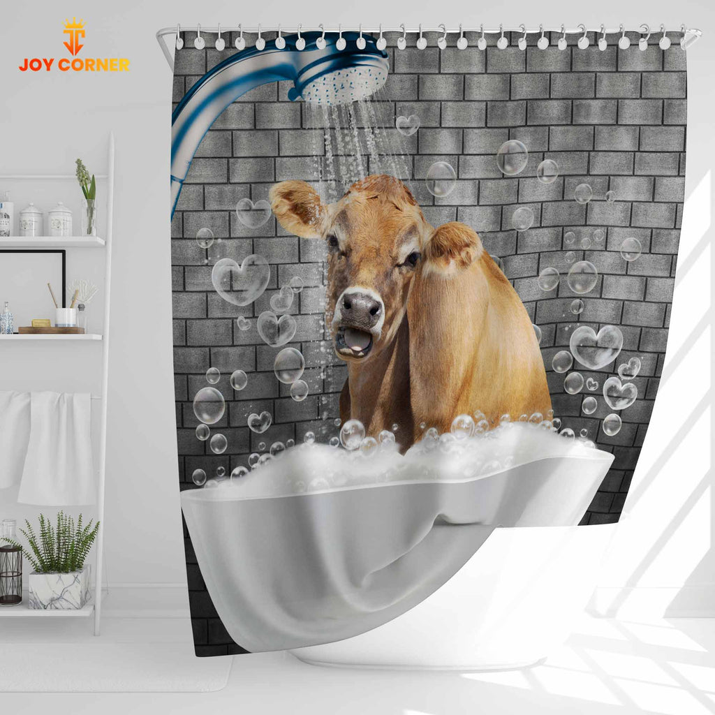 Jersey Brick Wall 3D Shower Curtain
