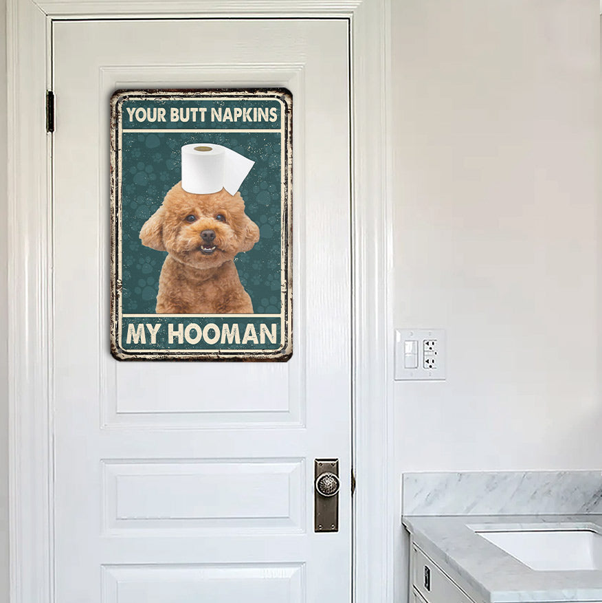 Poodle All Printed 3D Metal Sign