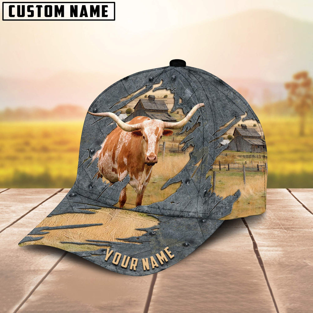 Texas Longhorn Customized Name Cap
