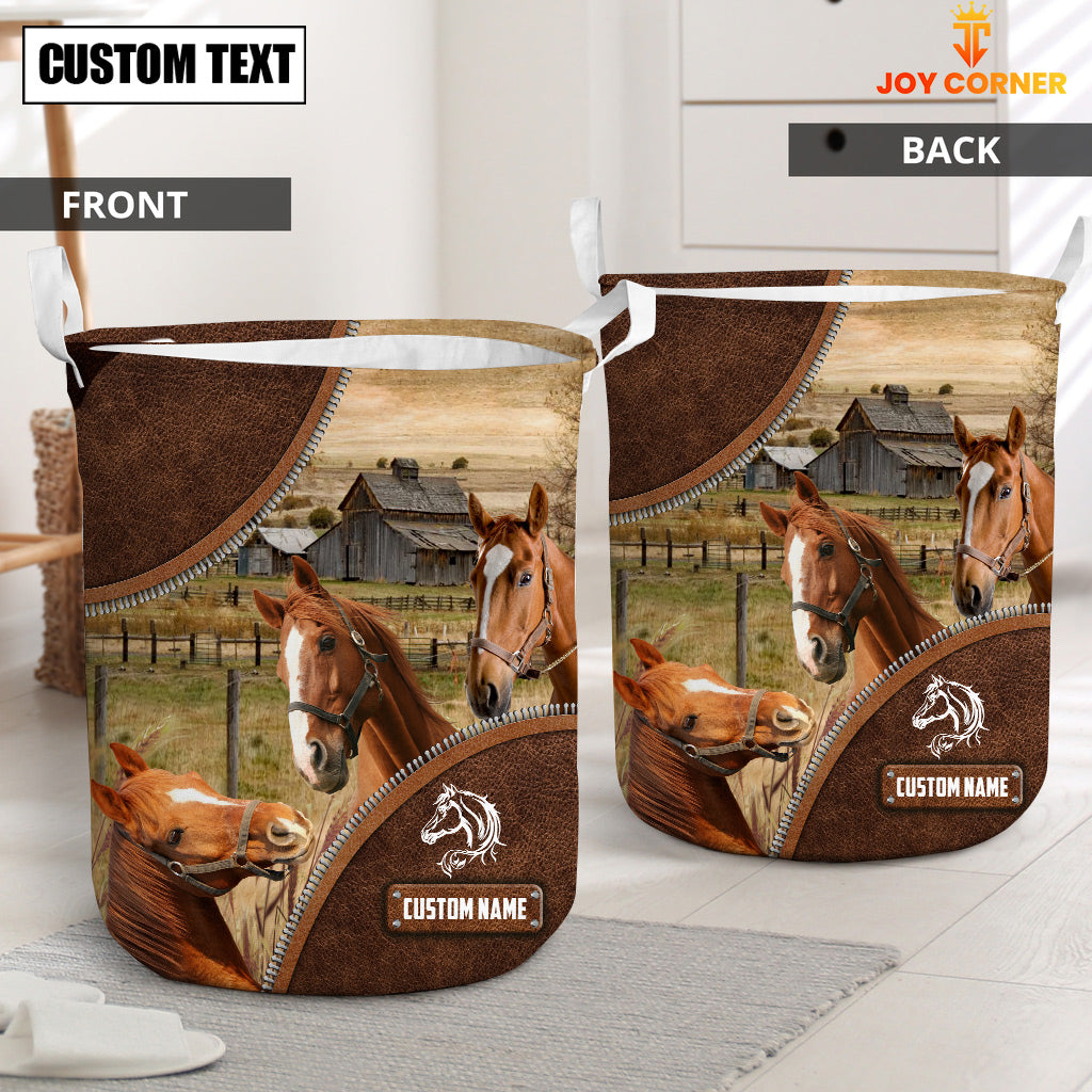 Horse Custom Name Laundry Basket