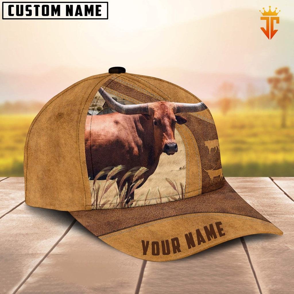 Custom Name Texas Longhorn  Cattle Cap