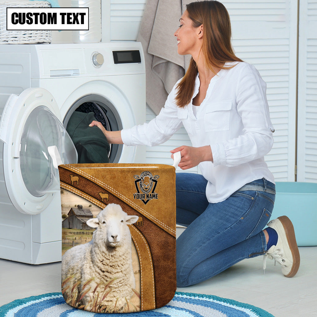 Sheep Brown Custom Name Basket