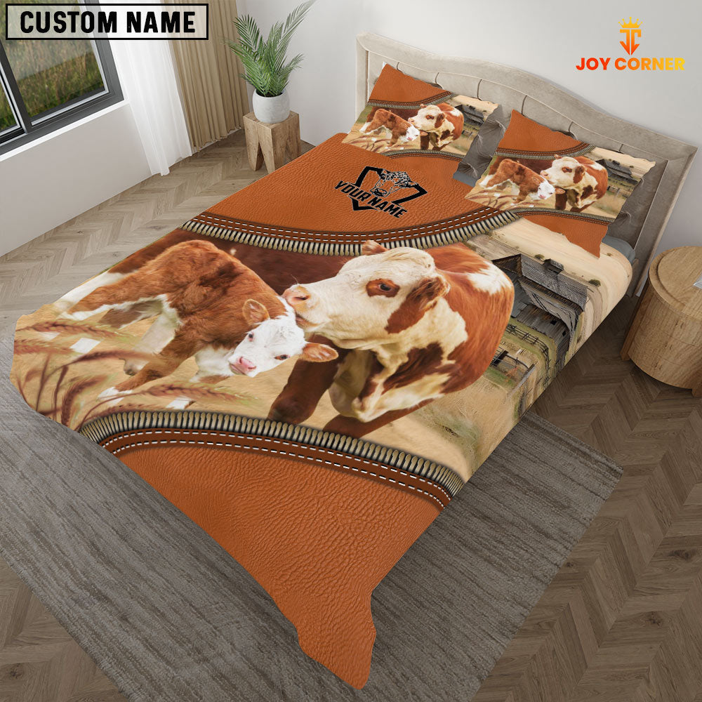 Hereford On The Farm Customized Name 3D Bedding Set