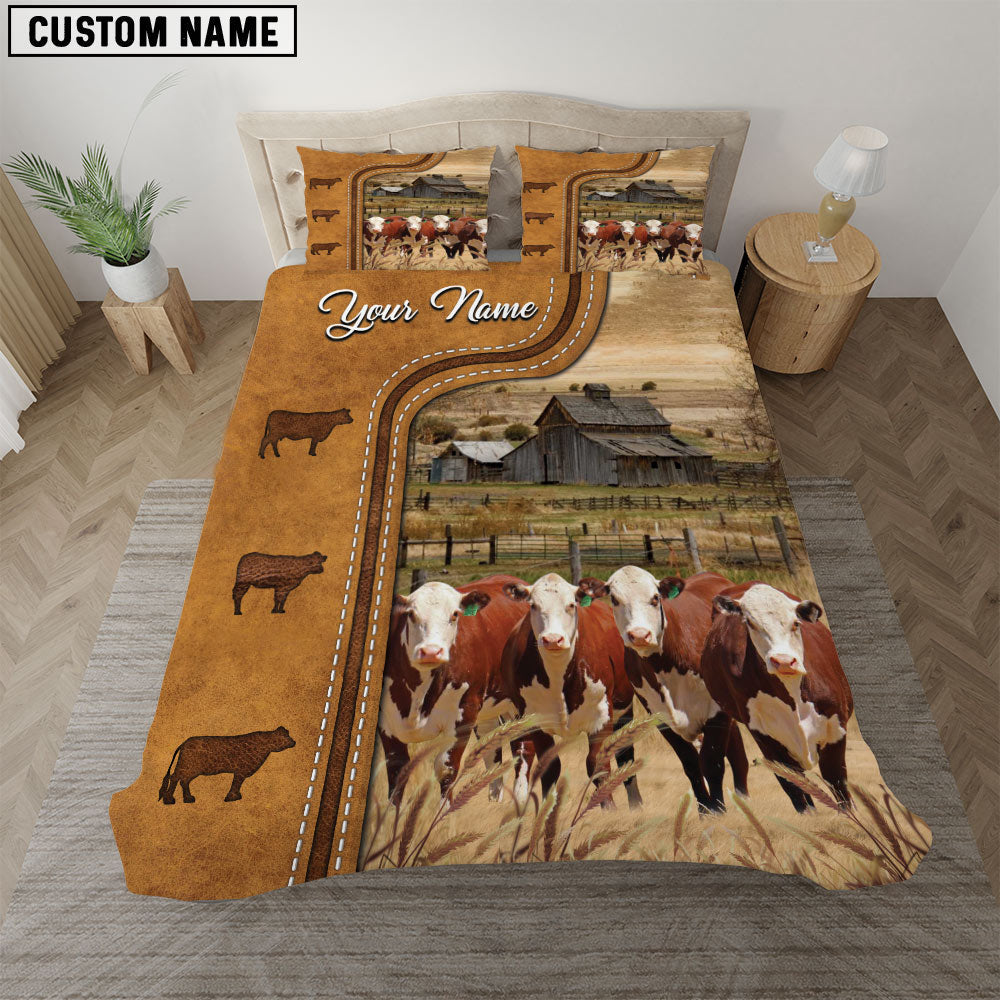 Hereford On The Farm Personalized Name Bedding Set