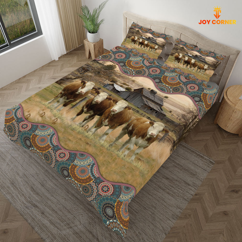 Simmental Vintage 3D Bedding Set