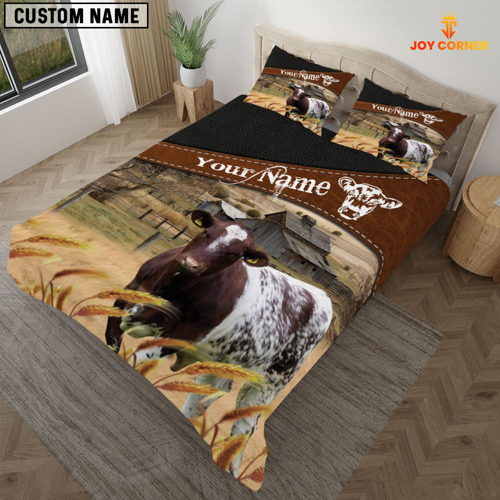 Shorthorn On The Field Customized Name 3D Bedding Set