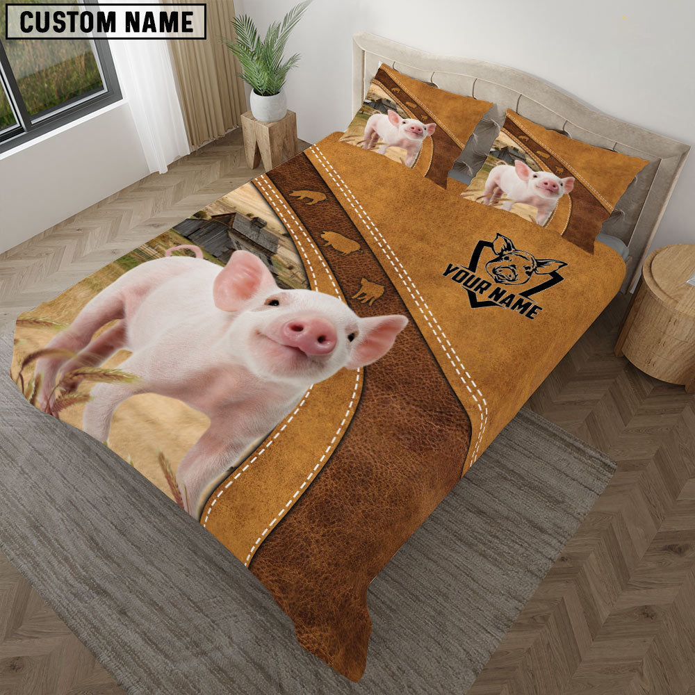 Custom Name Pig Bedding set