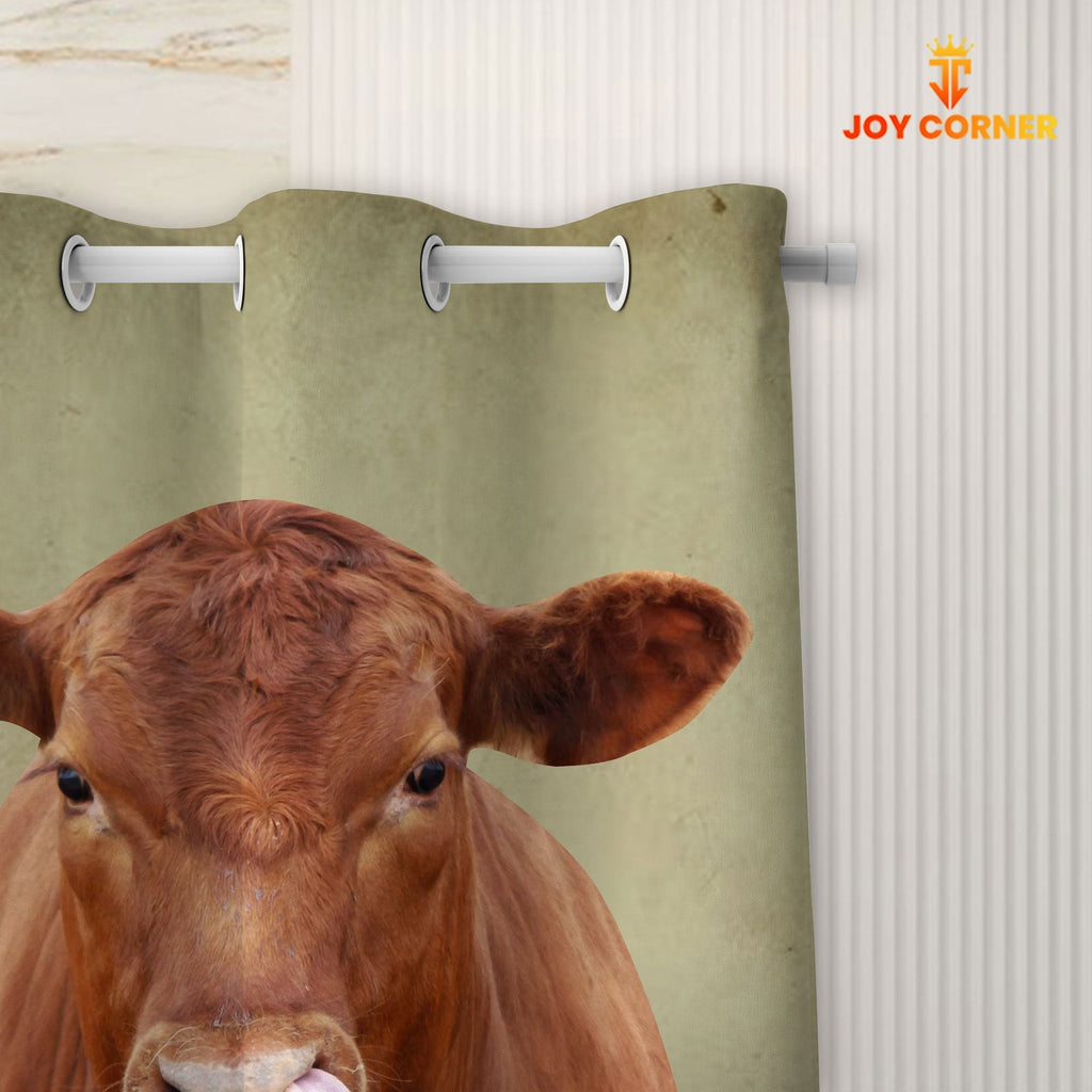 Red Angus Hello Sweet Cheeks 3D Shower Curtain