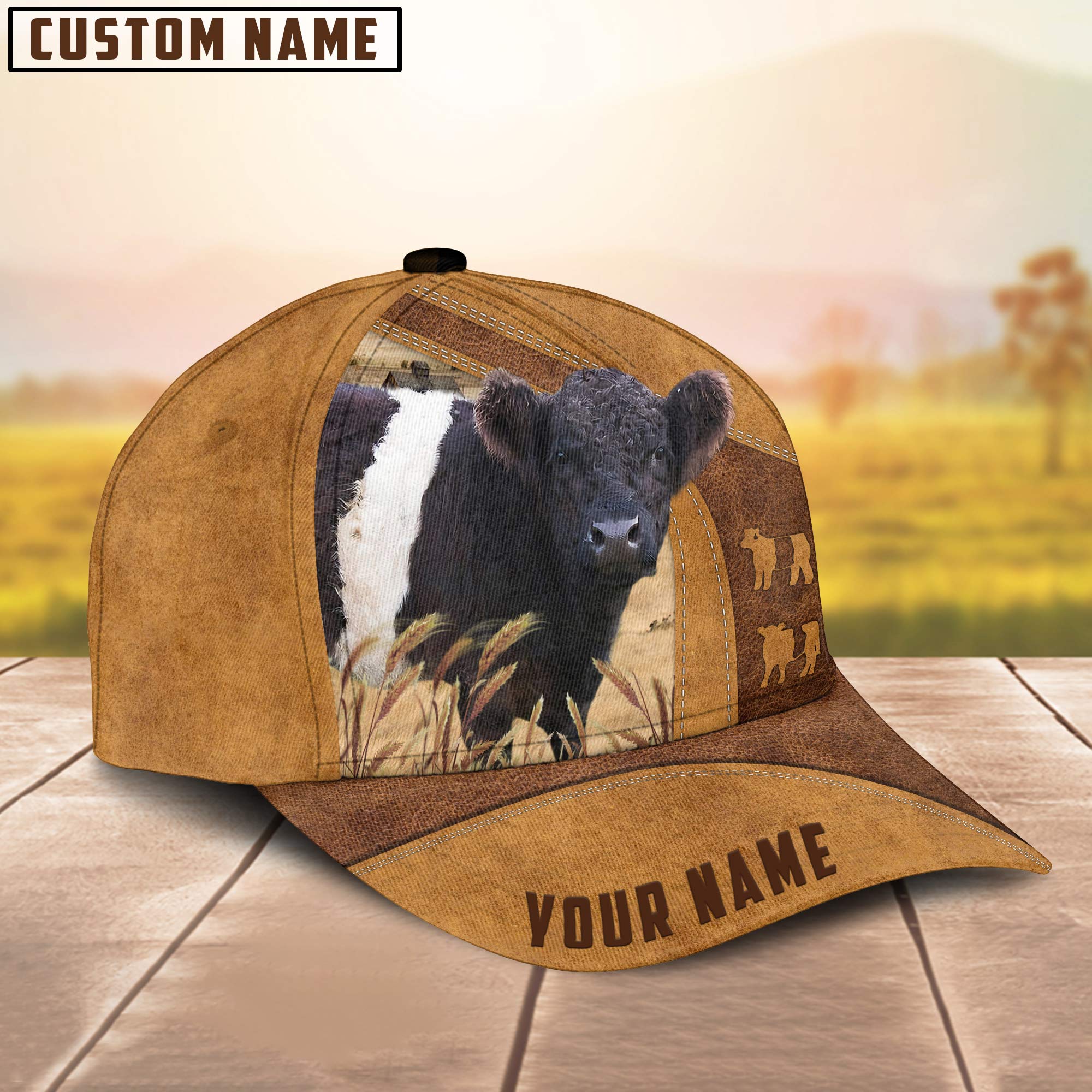 Personalized Name Belted Galloway Cap