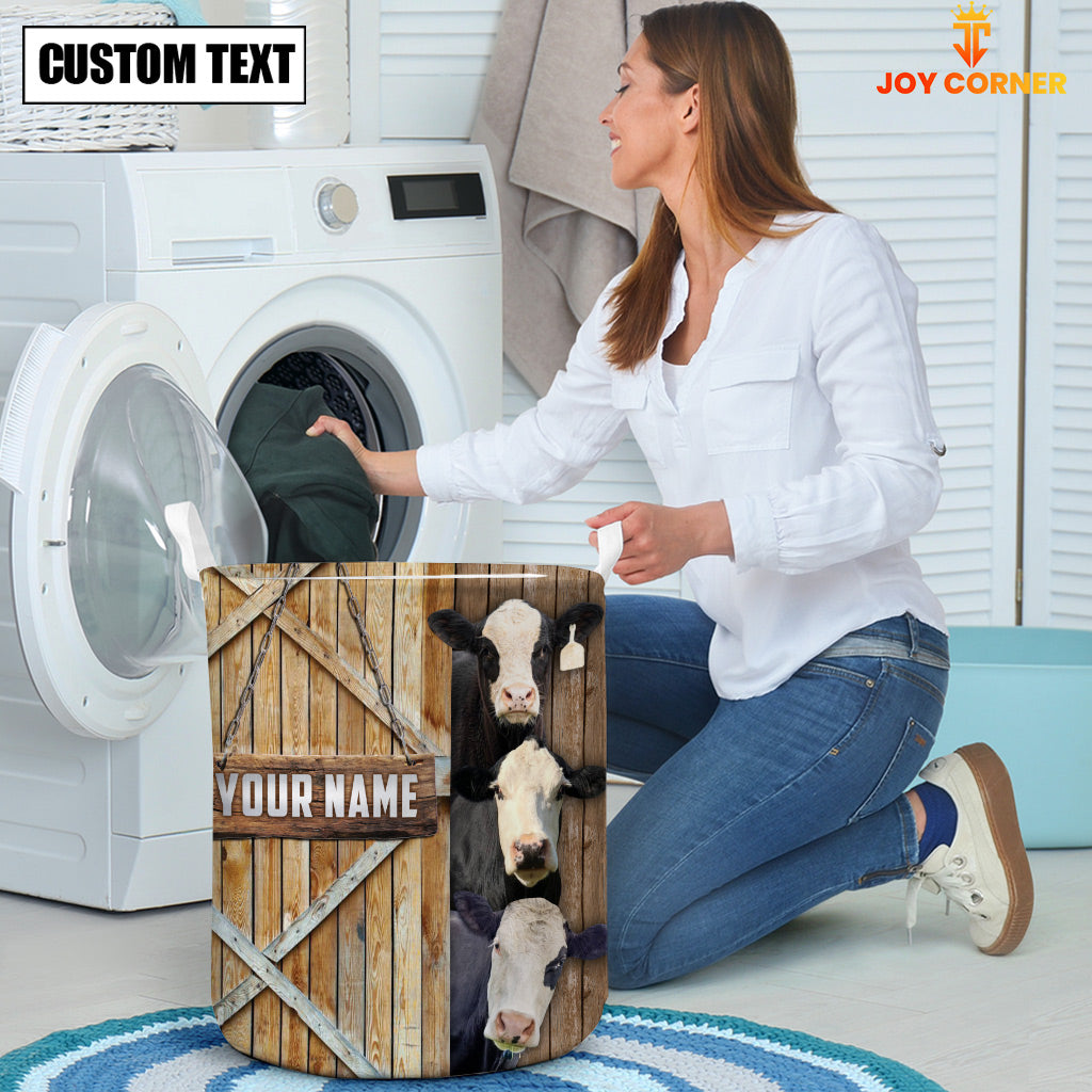 Black Baldy Barn Custom Name Laundry Basket
