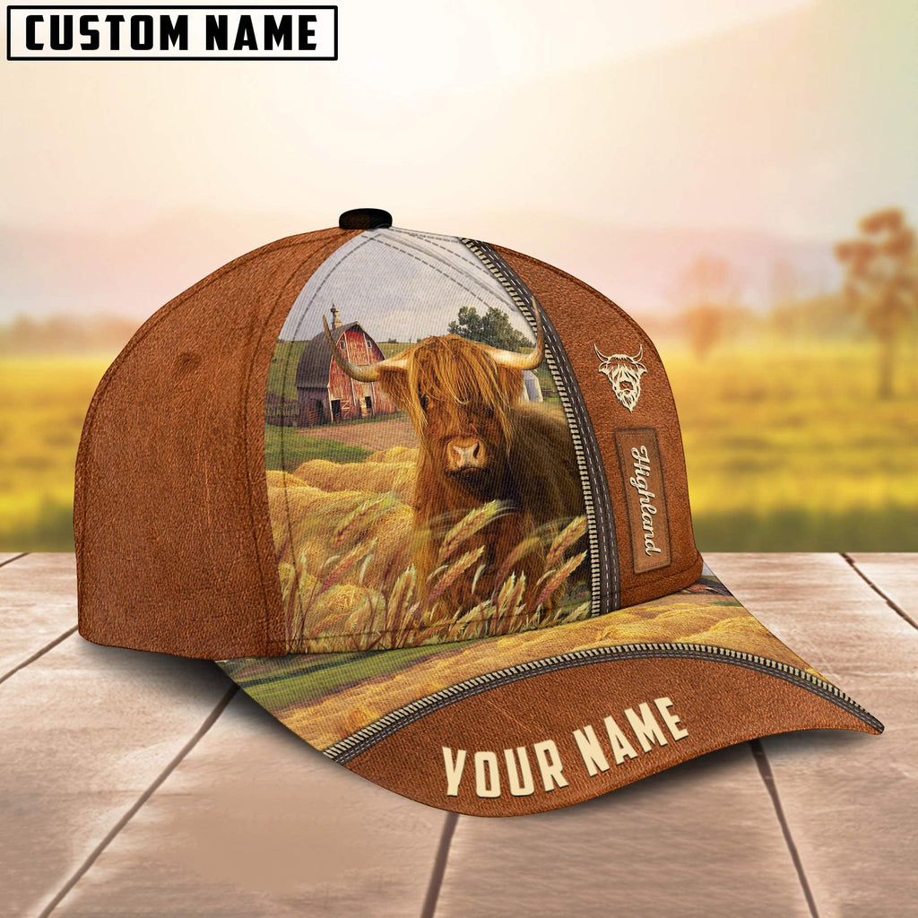 Personalized Name Highland Barn Farm Cap