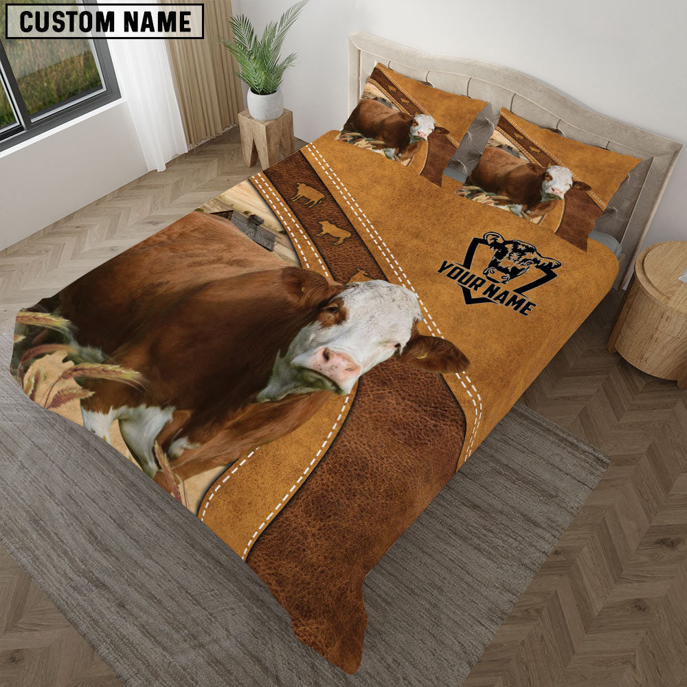 Simmental Cattle Customized Bedding set