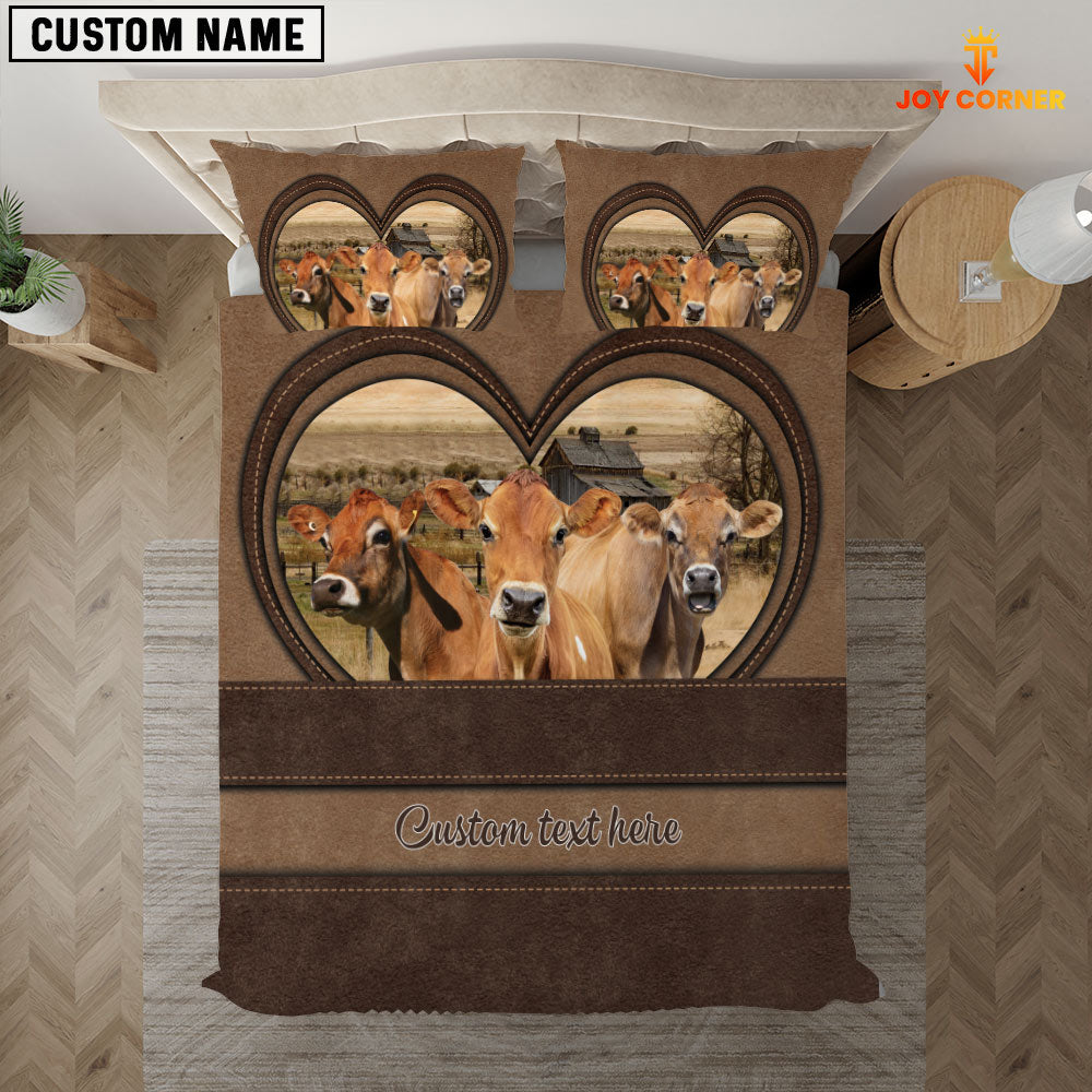 Jersey In Heart Custom Name Bedding Set