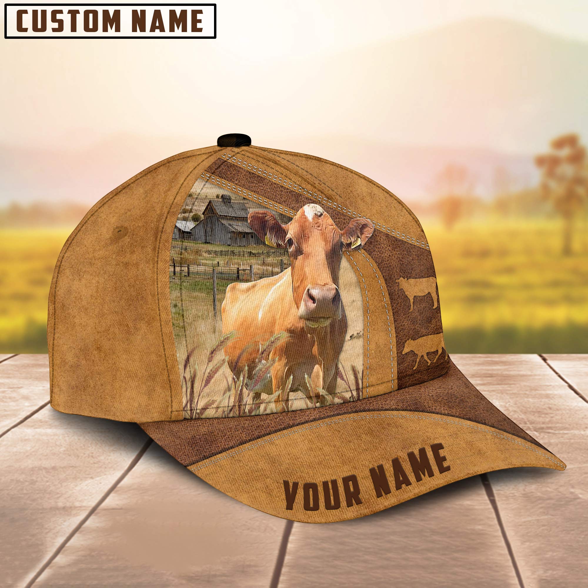 Custom Name Guernsey Cattle Cap