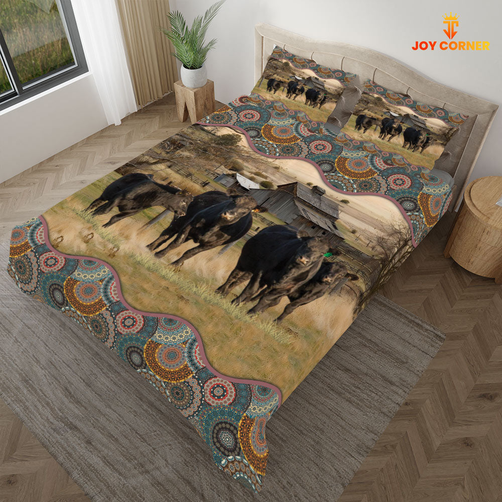 Black Angus Vintage 3D Bedding Set
