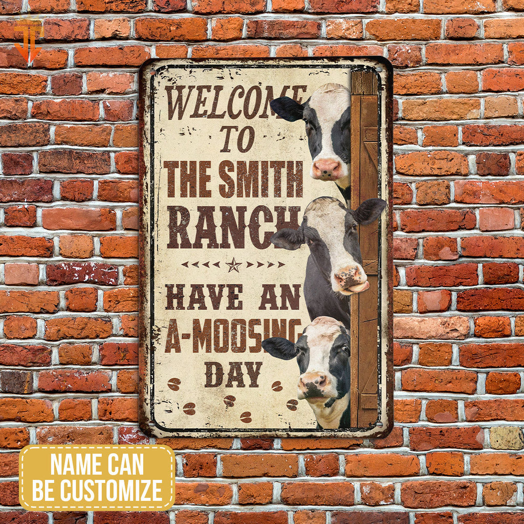 Holstein Have An AMOO-SING Day All Printed 3D Metal Sign