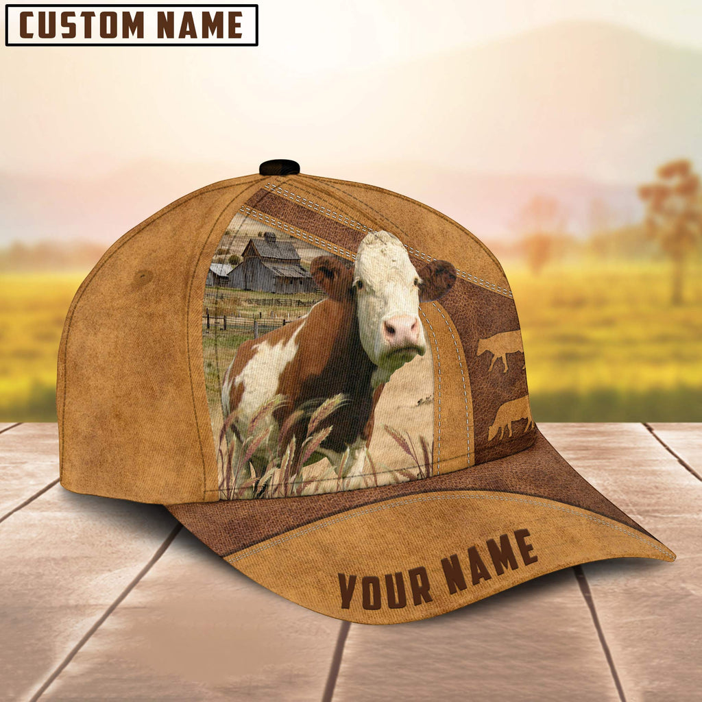 Custom Name Fleckvieh Cattle Cap