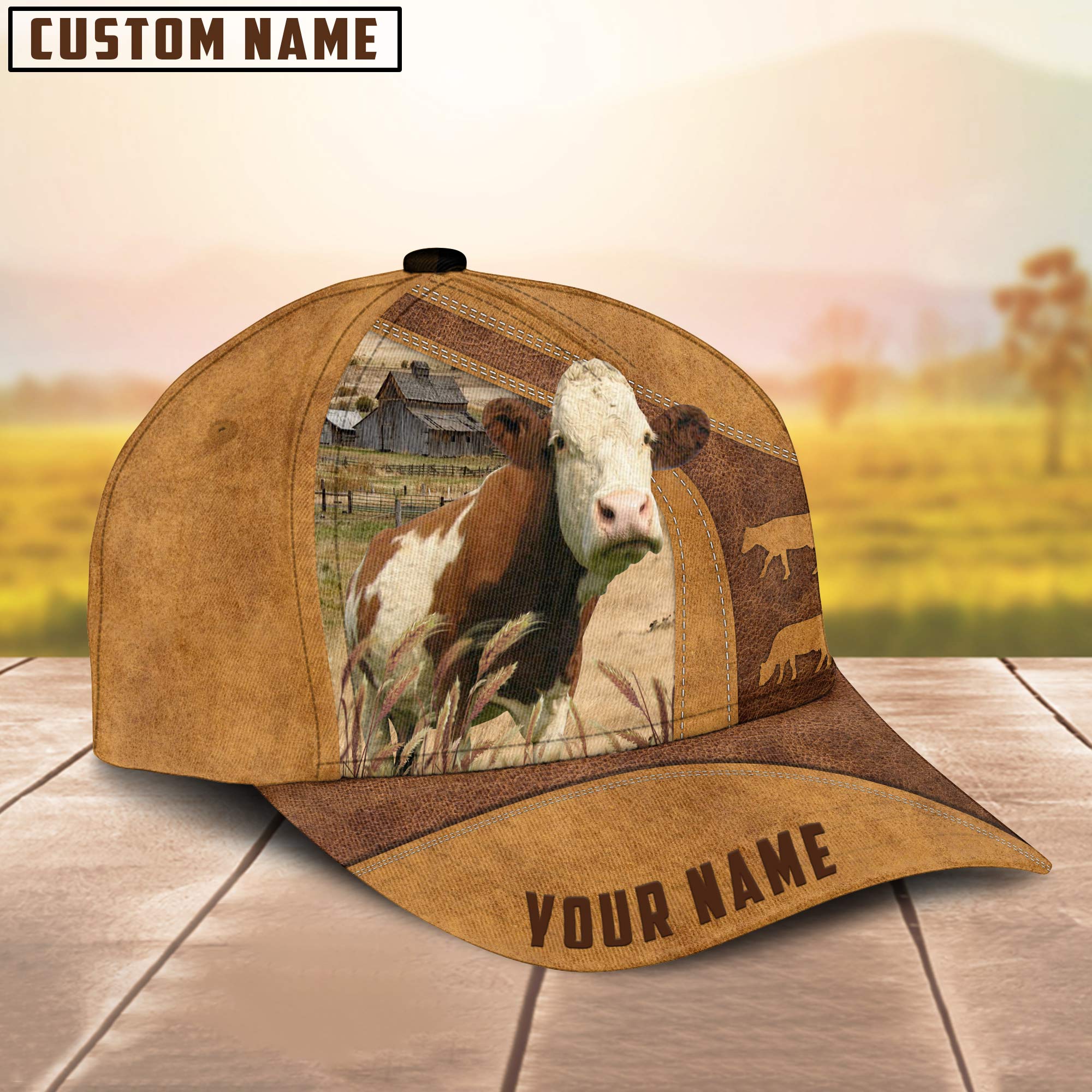 Custom Name Fleckvieh Cattle Cap