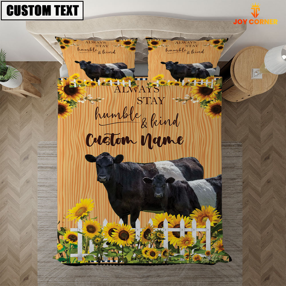 Belted Galloway Stay Humble And Kind Bedding Set