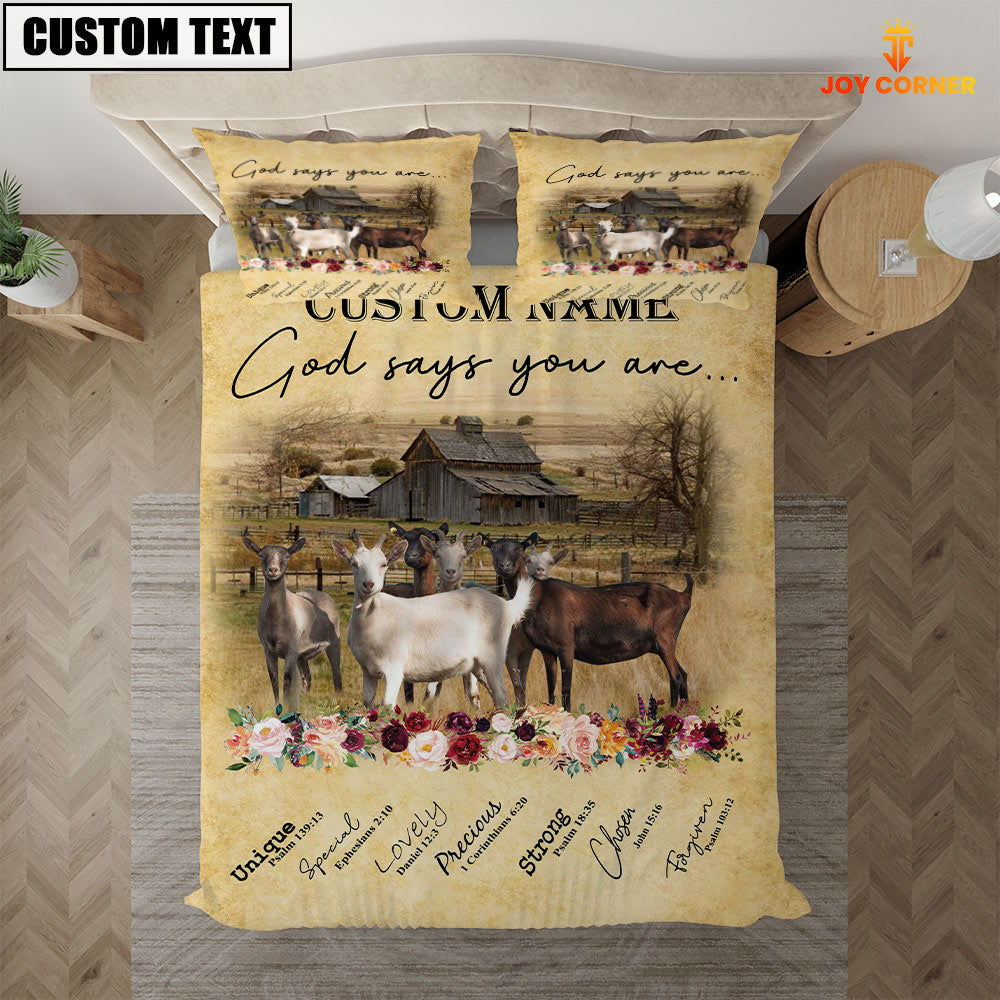 Goat God Says You Are Custom Name Bedding Set