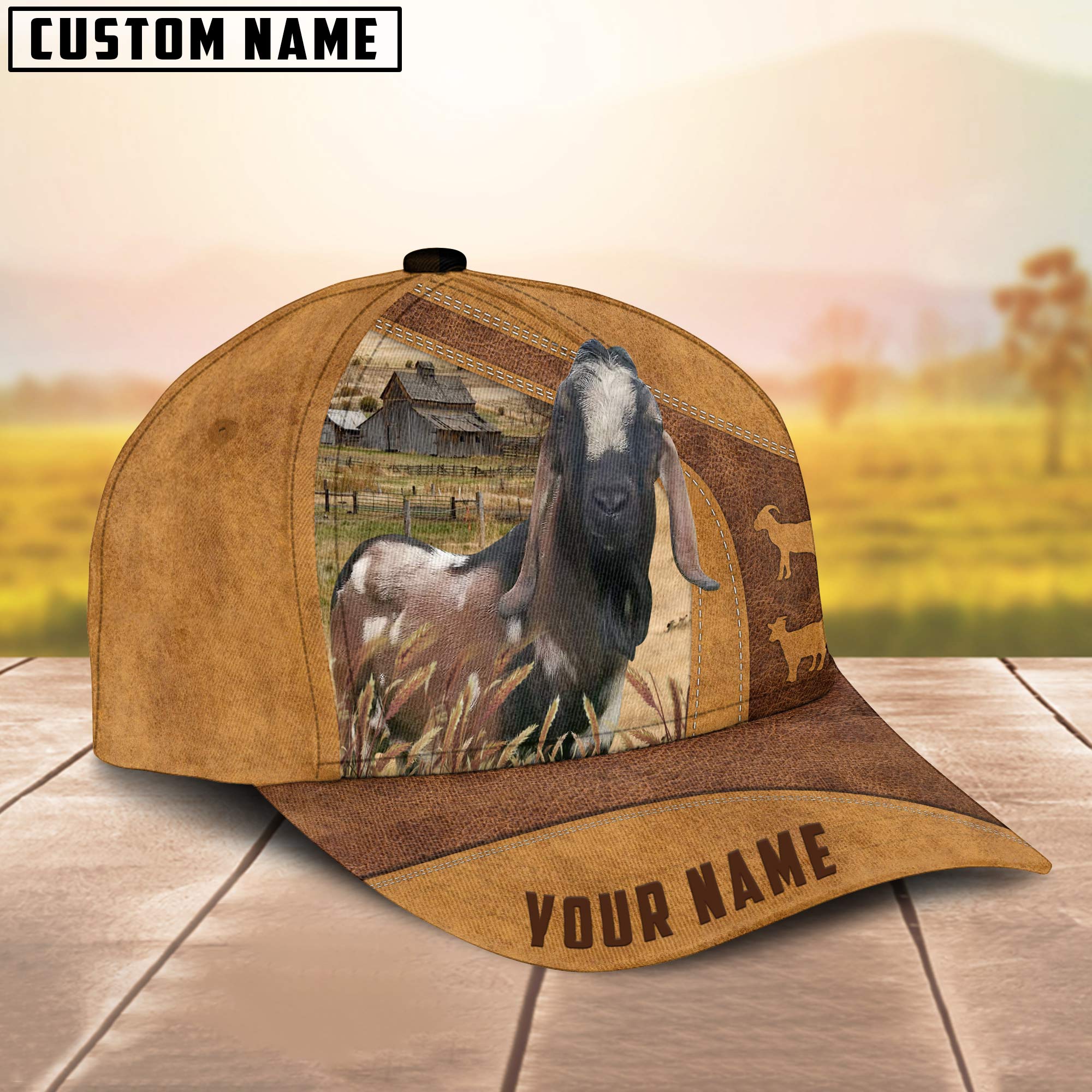 Nubian Goats On The Farm Custom Name Retro Cap