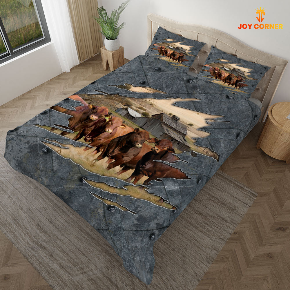 Beefmaster On The Farm Customized Name Bedding Set