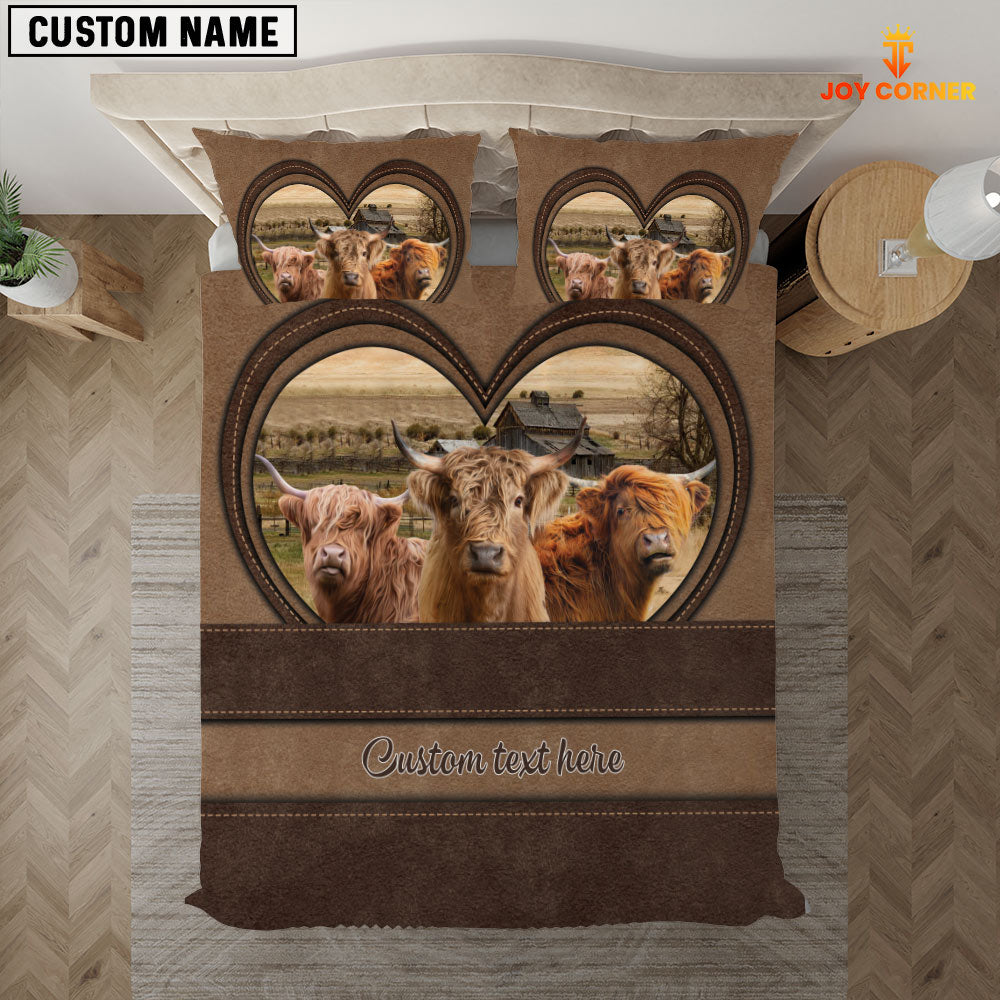 Highland In Heart Custom Name Bedding Set