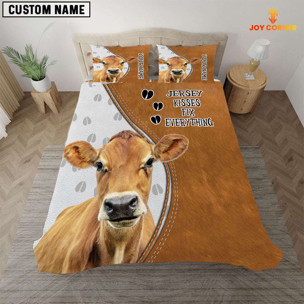 Jersey Kisses Fix Everything Custom Name Bedding Set