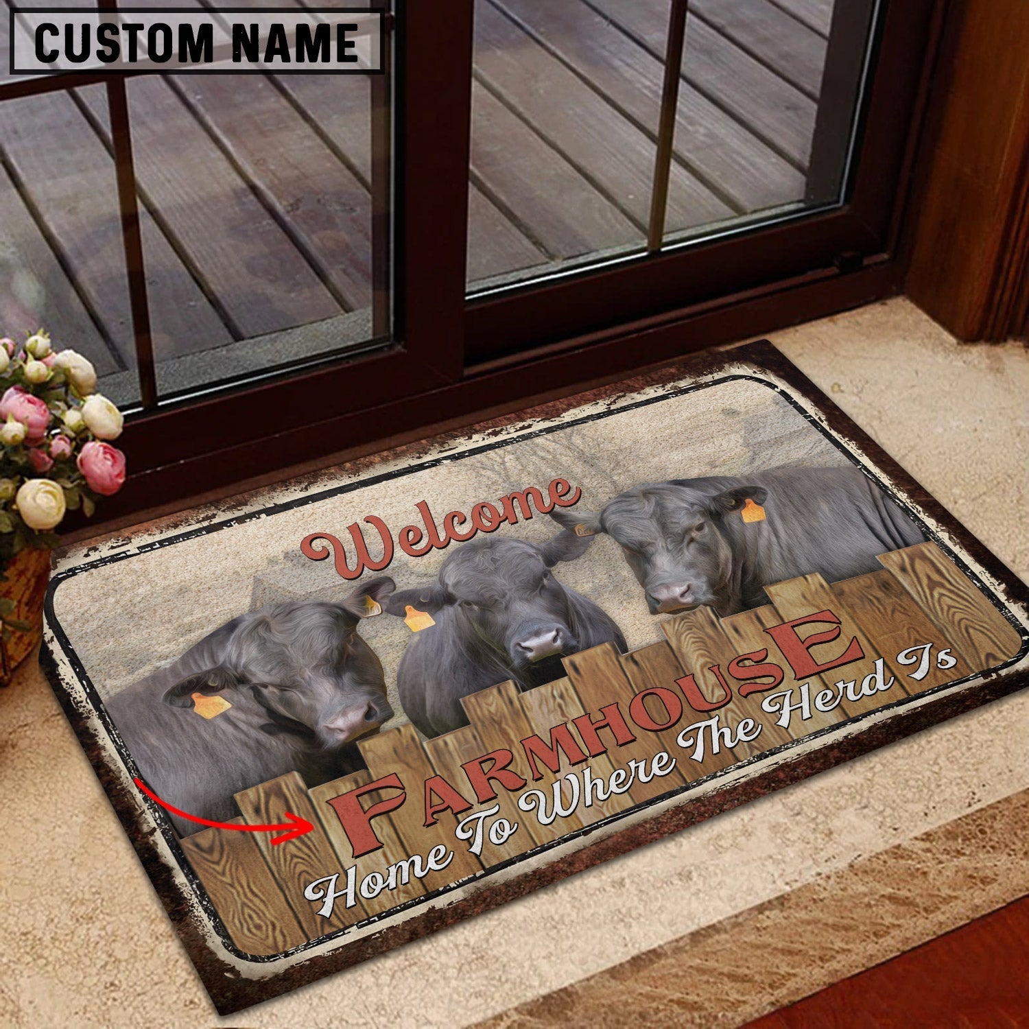 Brangus Personalized - Welcome  Doormat