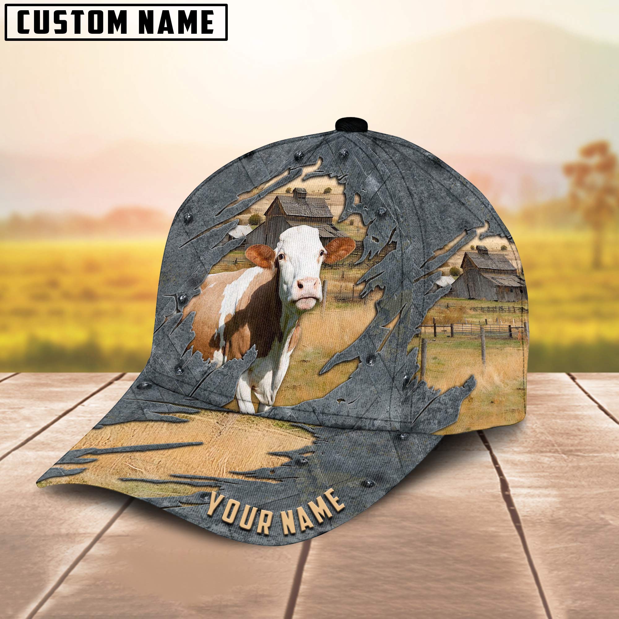 Fleckvieh Customized Name Cap