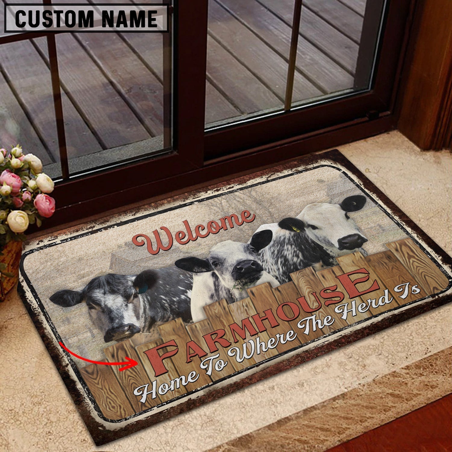 Speckle Park Personalized - Welcome  Doormat