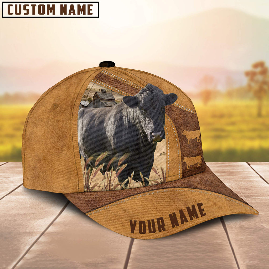 Personalized Name Lowline Angus Cattle Cap